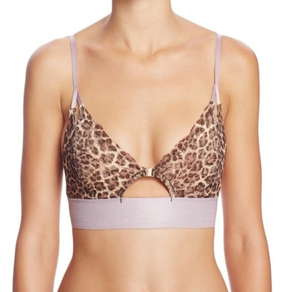 NWT Free People Wild One cheetah bralette Brown - Picture 3 of 8